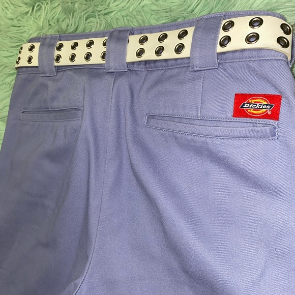 Women’s Chambray DICKIES Crop Roll Hem Work Pants Like New - Picture 12 of 14